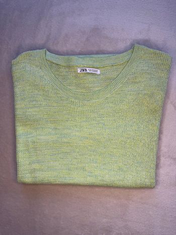 Débardeur en maille ZARA – Vert Chiné – Taille XL
