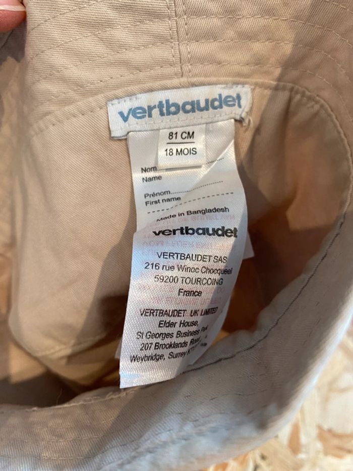 Bob chapeau 18 mois Vertbaudet - photo numéro 3