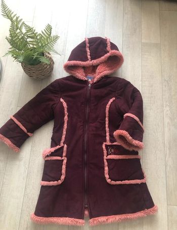 Manteau bordeaux fille