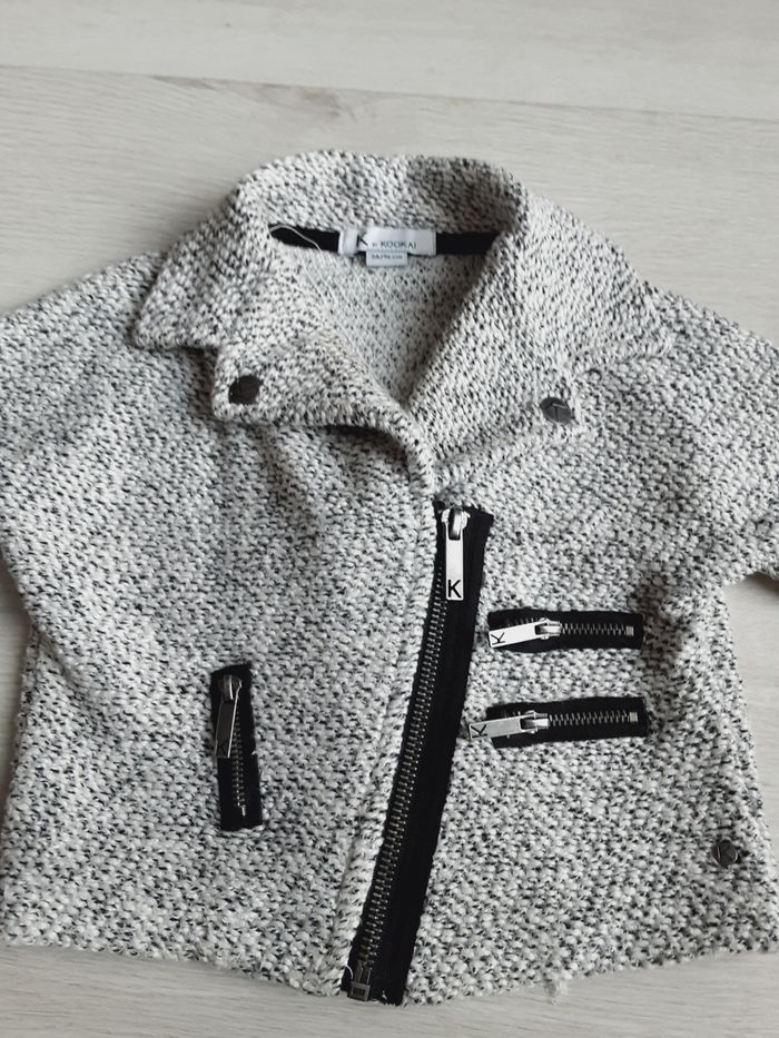 Vêtement fille veste type blazer noir et blanc Kookaï - photo numéro 2