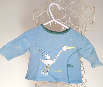 Pull bleu cigogne 6 mois