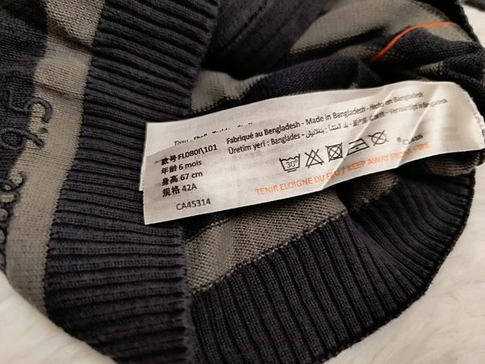 Gilet zippé à capuche rayée T. 6 mois Orchestra - photo numéro 7