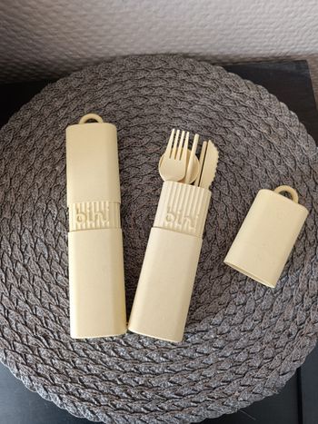 Kit de couverts bini réutilisables pour pique nique 