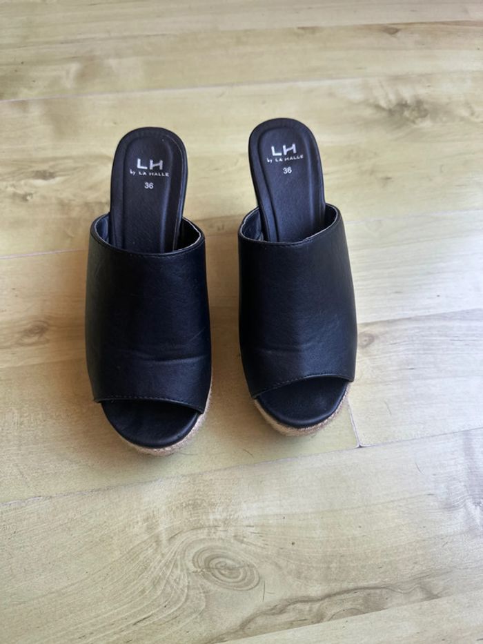 Mules compensées en corde LH &la halle