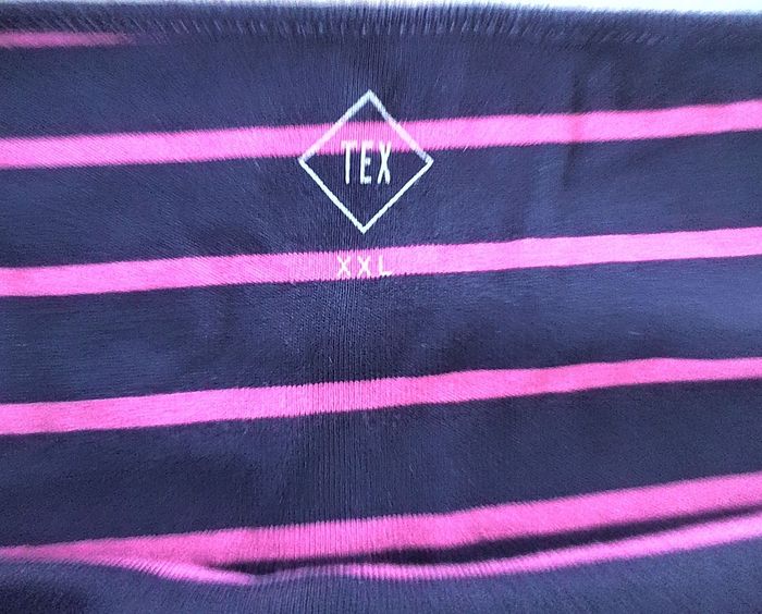 T-shirt à manches longues rayé noir et rose – Tex – Taille XXL – Femme - photo numéro 6