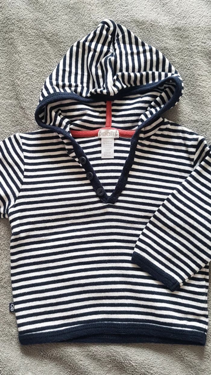 Pull rayé marin #obaibi 6 mois