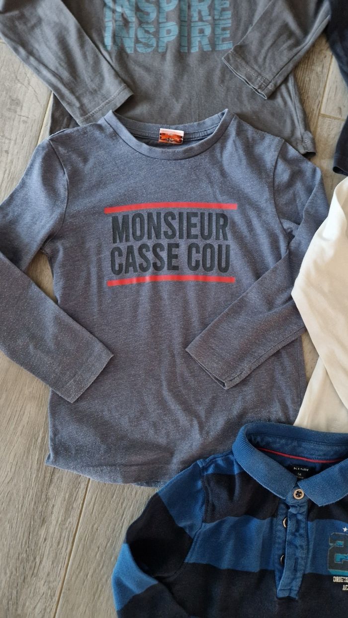 Lot de 5 tee shirt manches longues, taille 5 ans - photo numéro 4