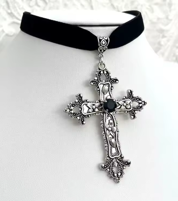 Ras de cou collier croix fantaisie NEUF