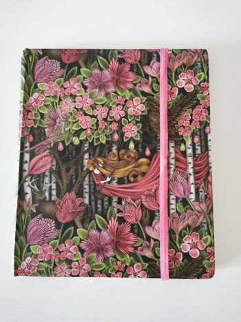 Carnet fleuri rose