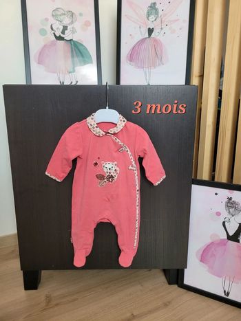Pyjama rose 3 mois