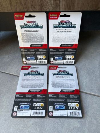 Pokémon Artset 4 Boosters Blister Forces Temporelles Scellé FR Neuf Ev05 Ev5