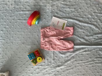 pantalon léger rose 6 mois taille réglable tex