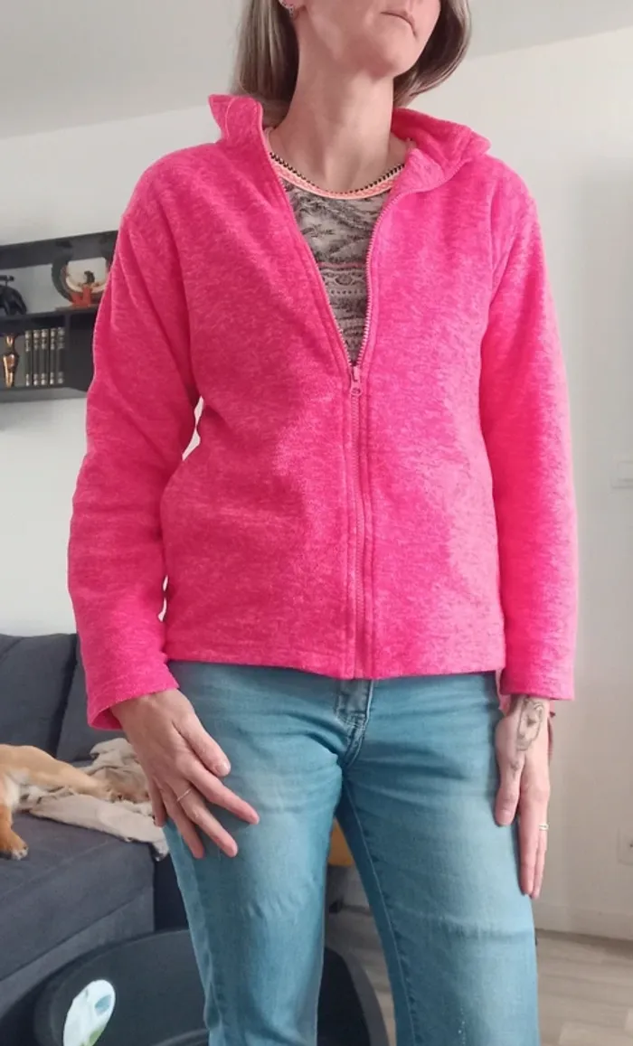 Gilet polaire rose fluo S /M - photo numéro 4
