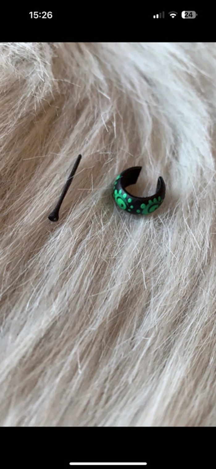 Boucle ethnique verte - photo numéro 3