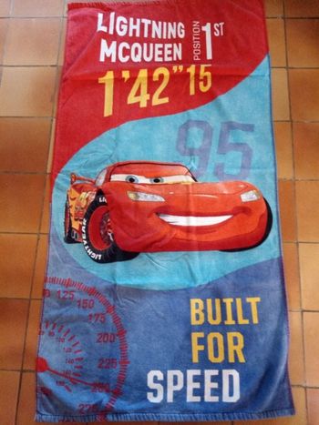 Serviette de plage ou bain cars
