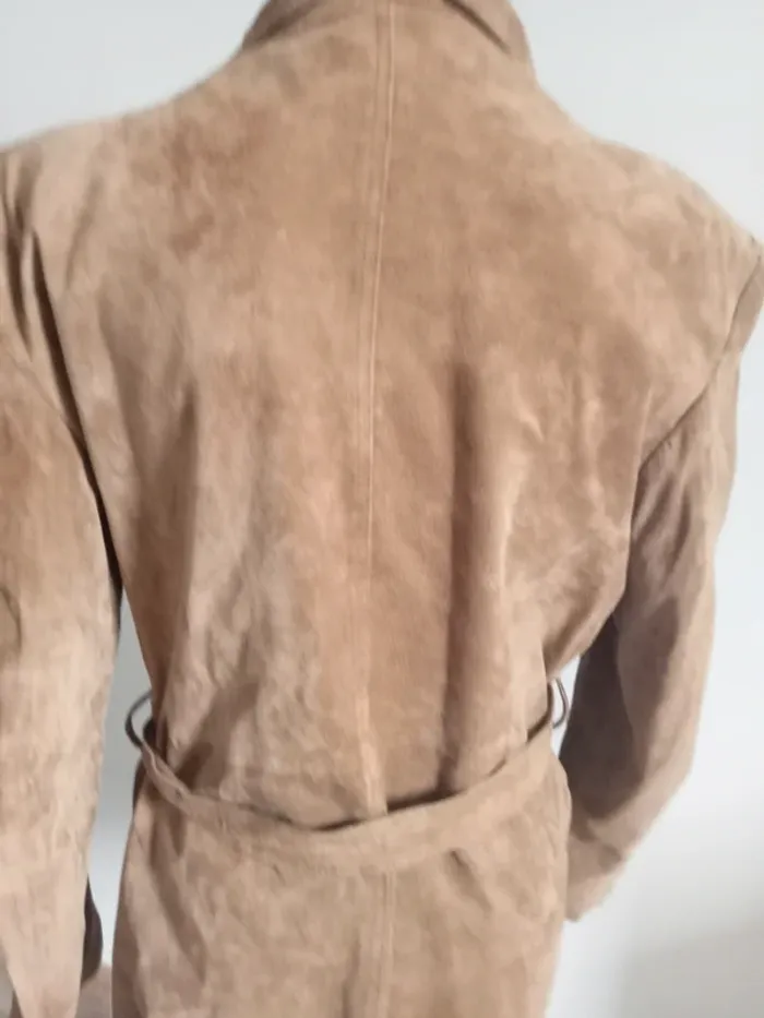 Veste saharienne vintage cuir - photo numéro 3
