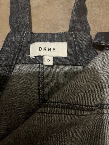 6 ans - DKNY salopette jeans souple brut