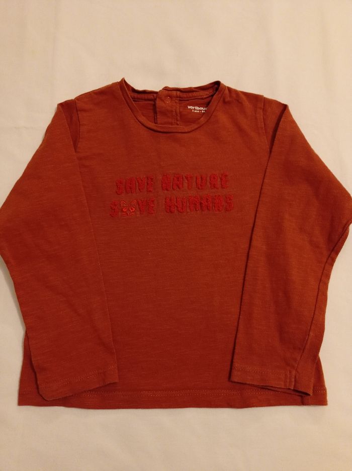 Polo manches longues marque Vertbaudet taille 3 ans 94 cm avec trois pressions dans le dos - photo numéro 6