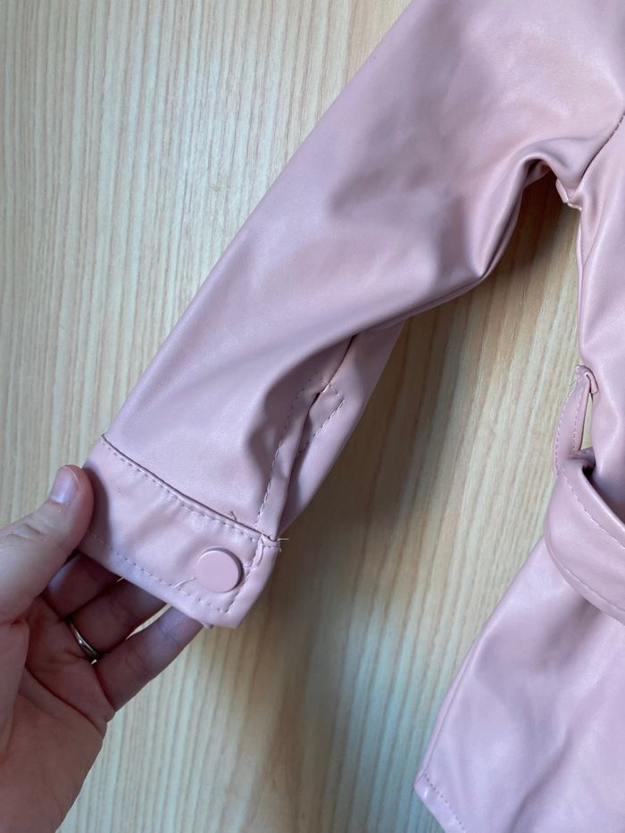 Veste rose simili cuir 18 mois - photo numéro 8