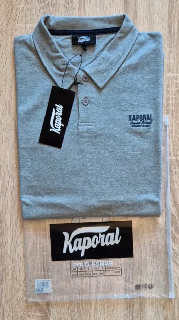 Polo Kaporal - Homme - Gris - Neuf avec étiquette - Taille L
