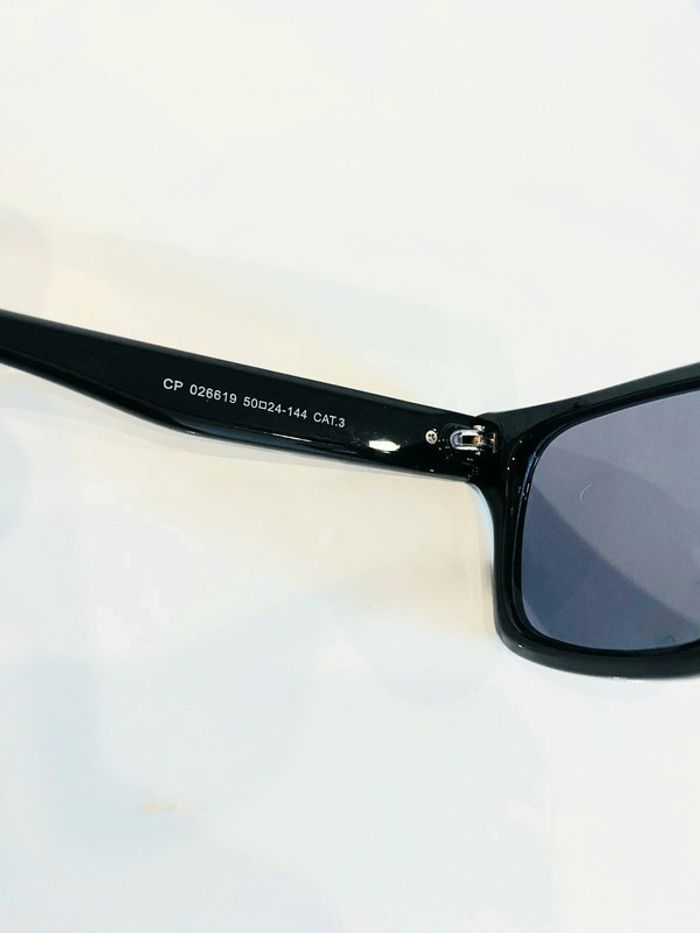 Lunette de soleil homme rectangulaire noire uvprotection catégorie 3 - photo numéro 3