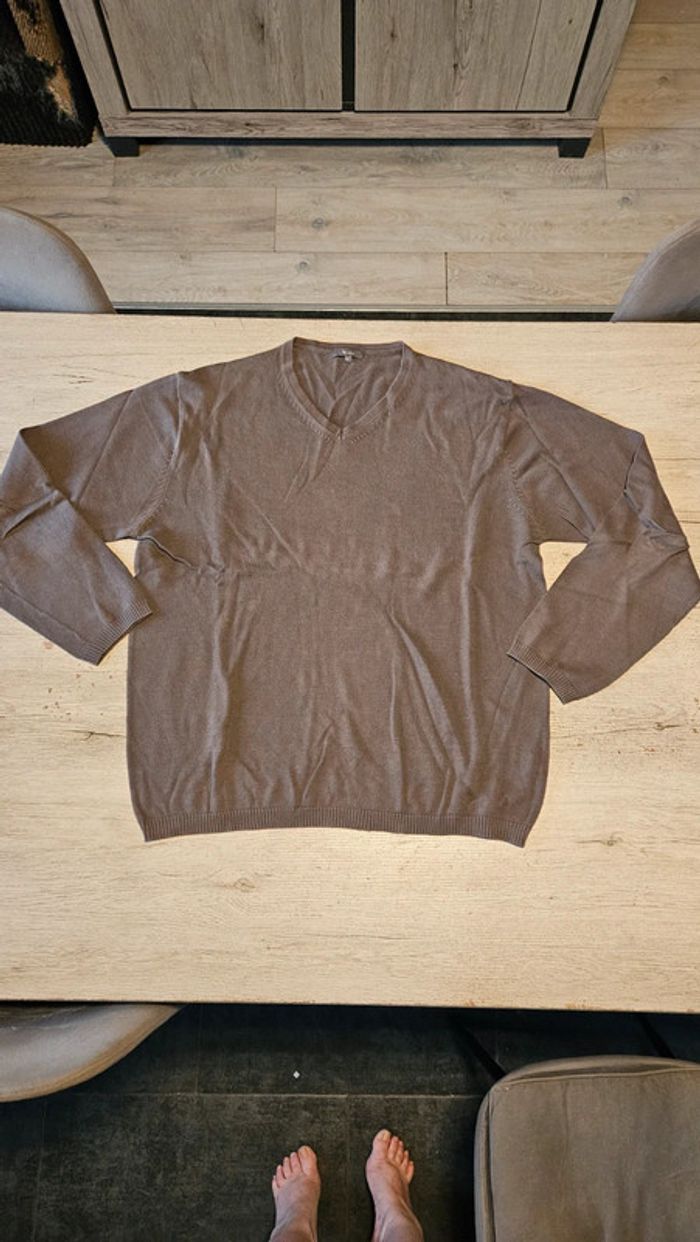 Pull homme léger à manches longues, col V, Tex Man, XL