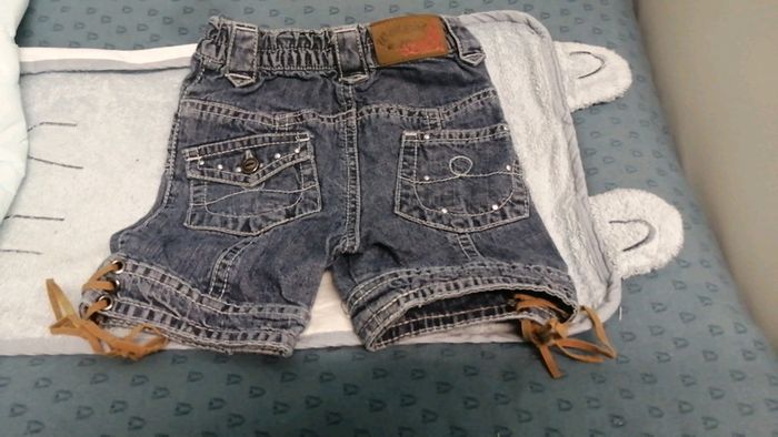 Short long/pantacourt en jean tao 6 mois - photo numéro 2