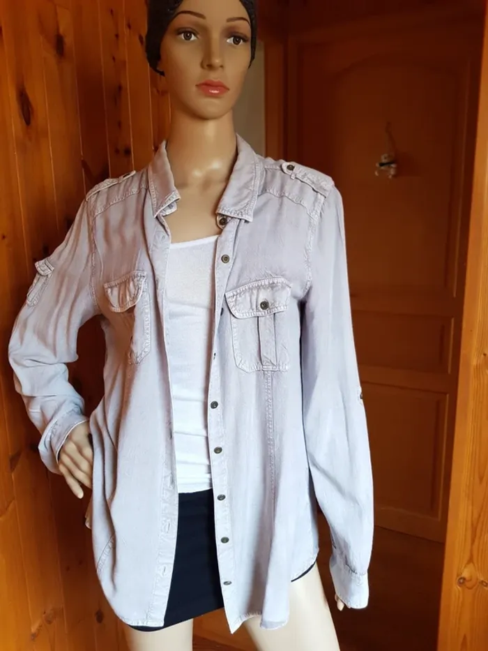 Chemise  grise style jean
