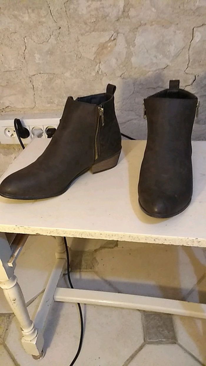 Bottine Marron Justfab - photo numéro 2