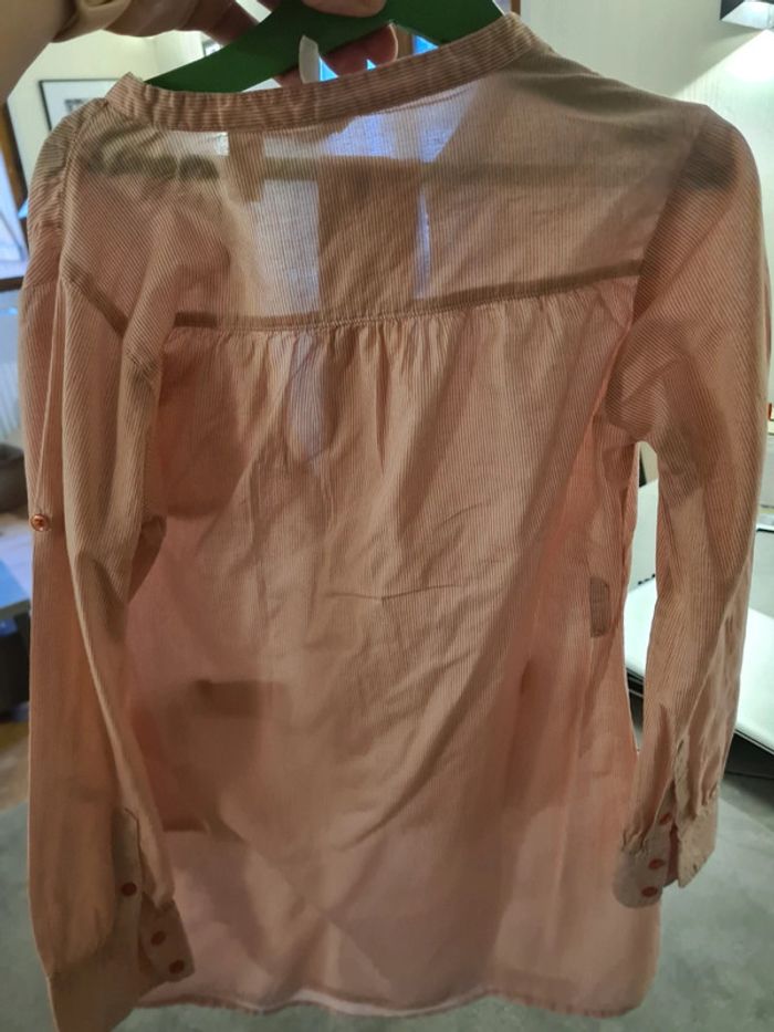 Chemise rayée rose fille - photo numéro 2