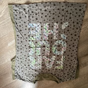 T-shirt kaki avec dessin taille S
