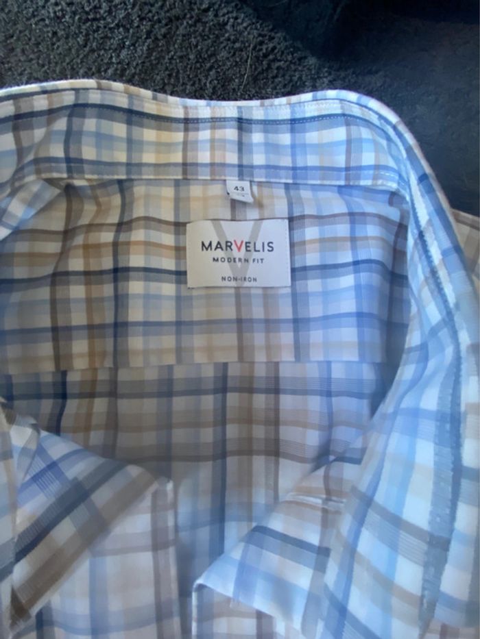 Chemise manches courtes à carreaux Marvelis - photo numéro 2