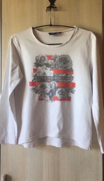 T-shirt manche longue blanc