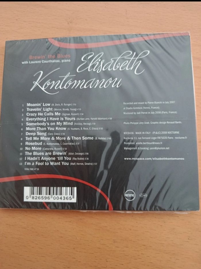 Cd Elisabeth Kontomanou brewin' the blues laurent courthaliac - photo numéro 2