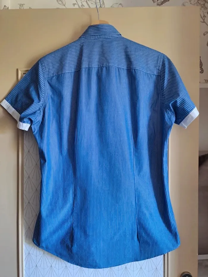 Chemise homme bleue Celio 41 à rayures super état - photo numéro 7
