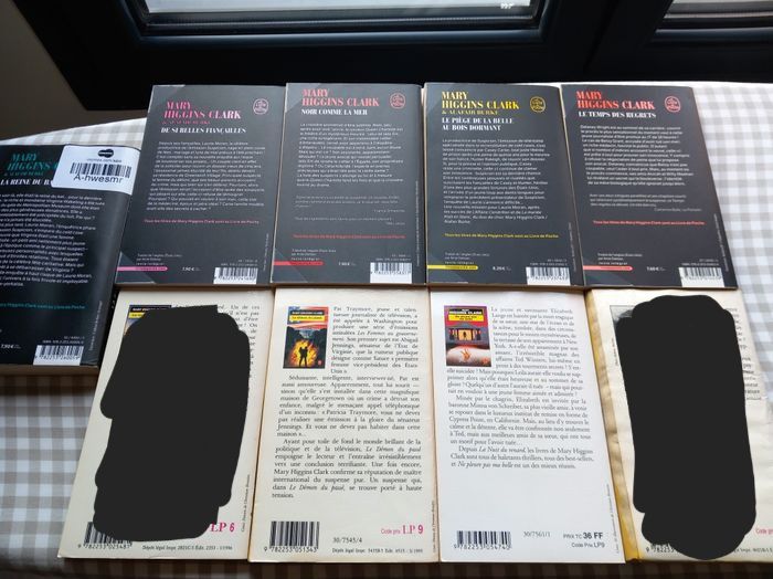 Lot de 7 romans policiers Mary Higgins Clark - photo numéro 2
