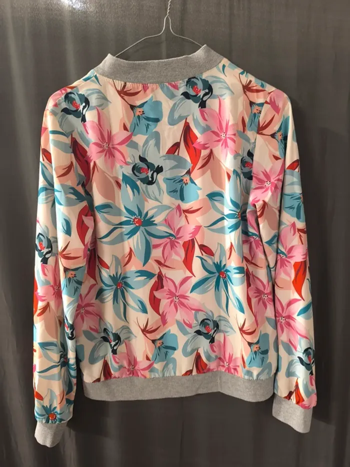 316506 veste zippée fleurs femme 36 jolifly - photo numéro 2