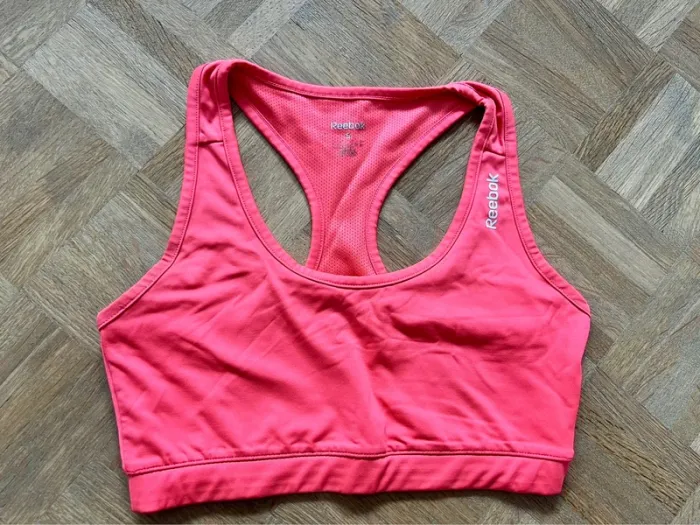 Brassière rose fluo Reebok