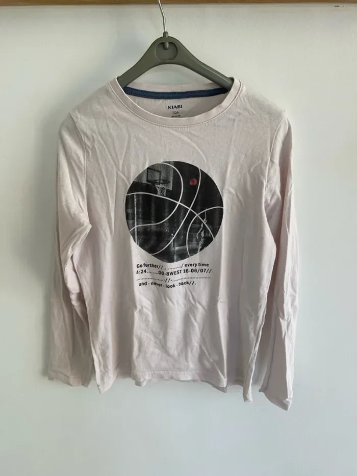 T-shirt manche longue kiabi beige