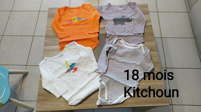 Lot de 4 bodys 18 mois Kitchoun