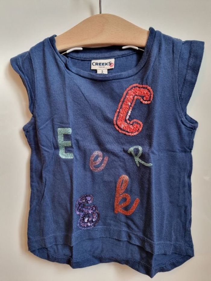 Tee-shirt fille, manches courtes, 3 ans, Creeks
