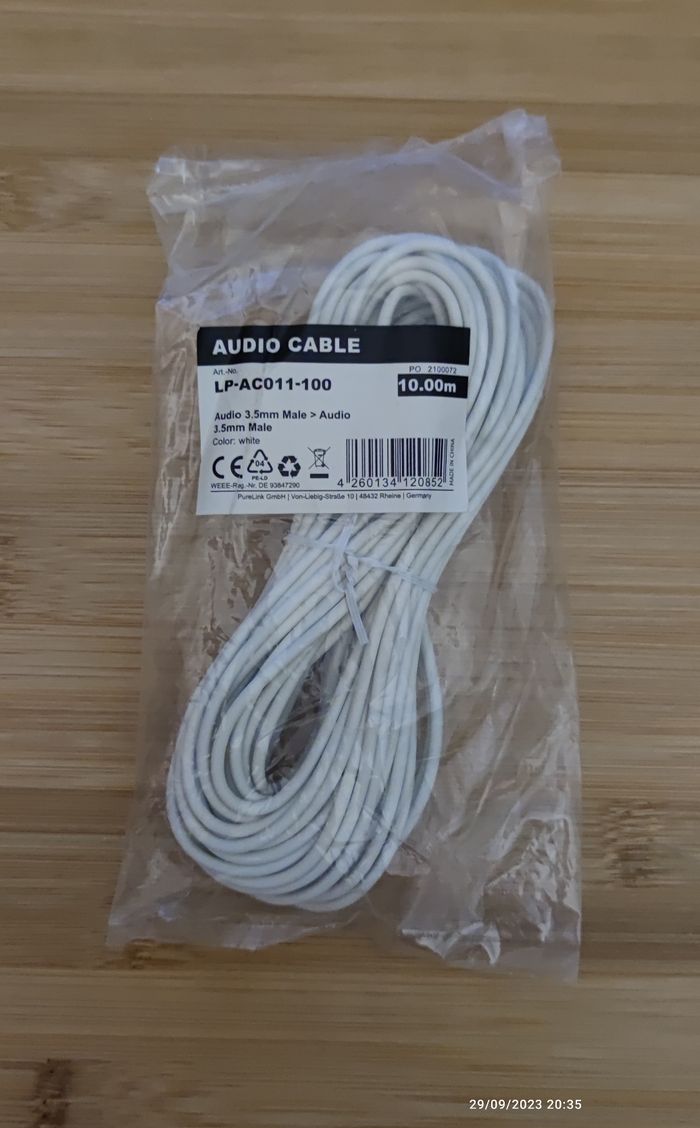 Câble de connexion audio 10 m