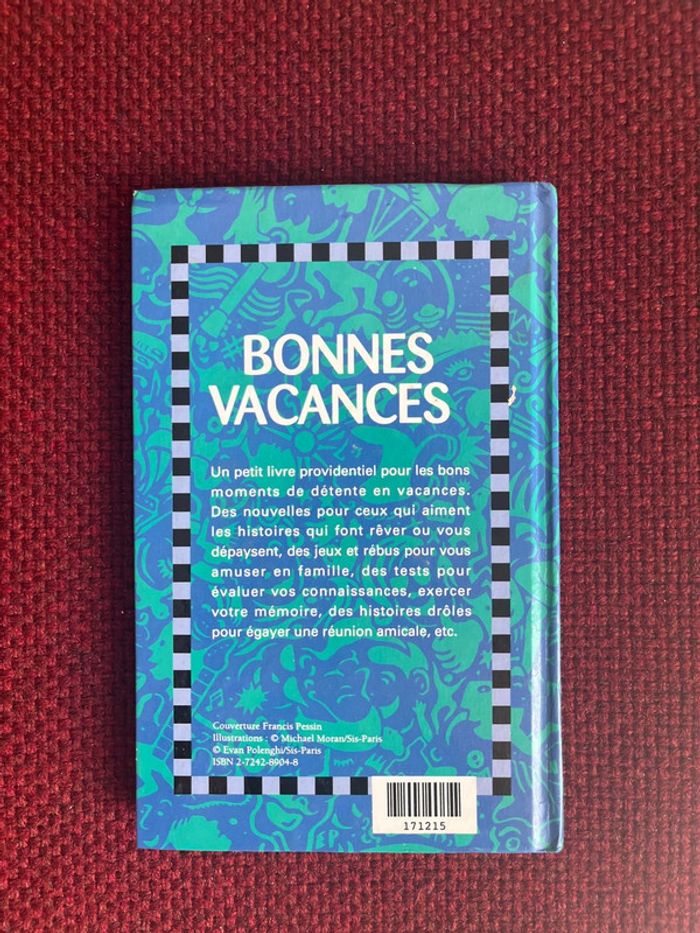 Livre Bonnes Vacances - photo numéro 2