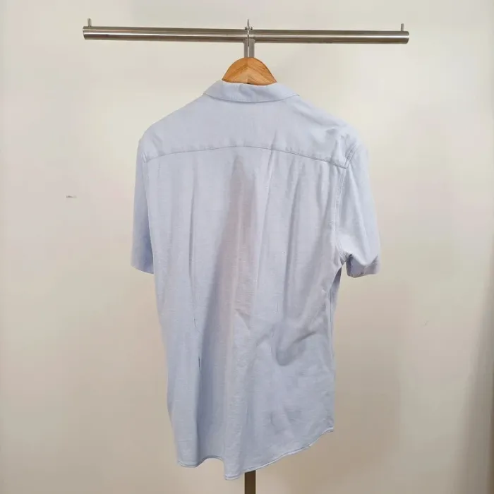 Chemise bleu clair Pierre Cardin manches courtes – tissu léger Futureflex taille L A1045 - photo numéro 5