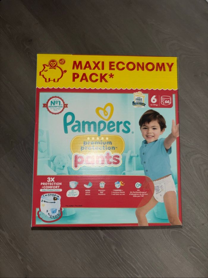 Couches Pampers baby-dry premium protection pants taille 6 66 couches