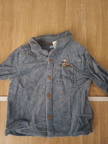 Chemise bleue bébé garçon 6 mois