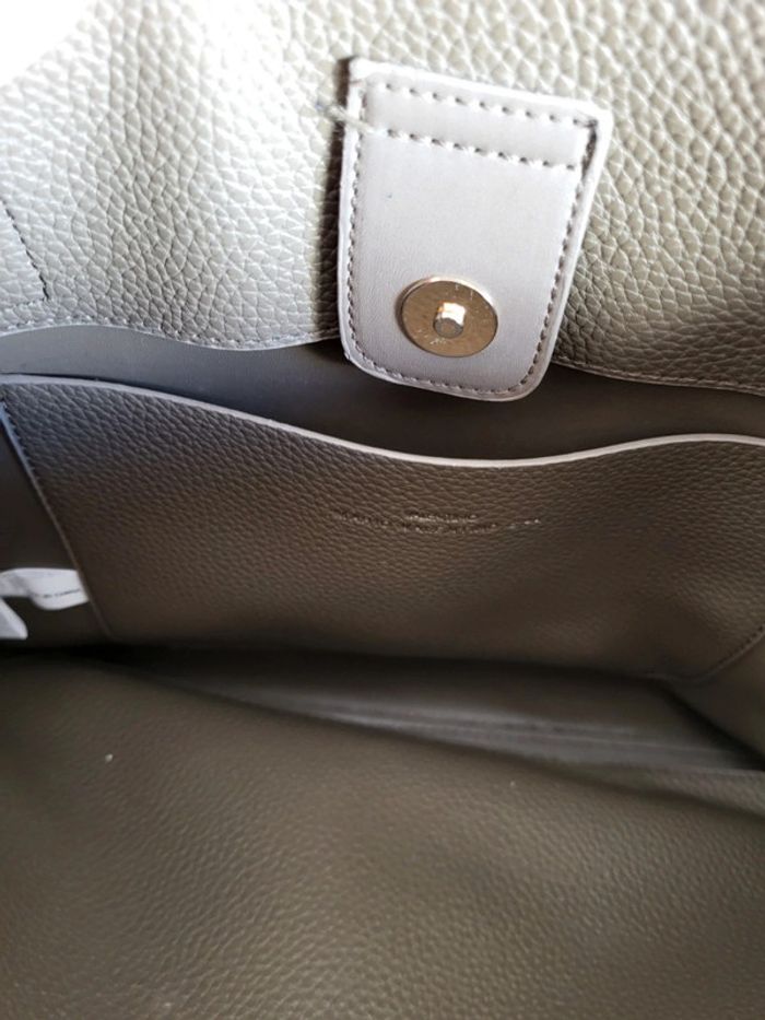 Grand sac cabas Valentino gris taupe Superman - photo numéro 9