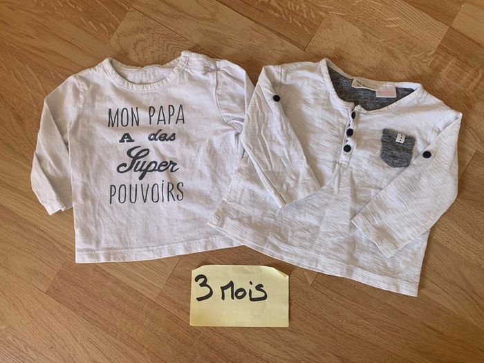 Lot t-shirt 3 mois Zara Tape à l’œil bon état