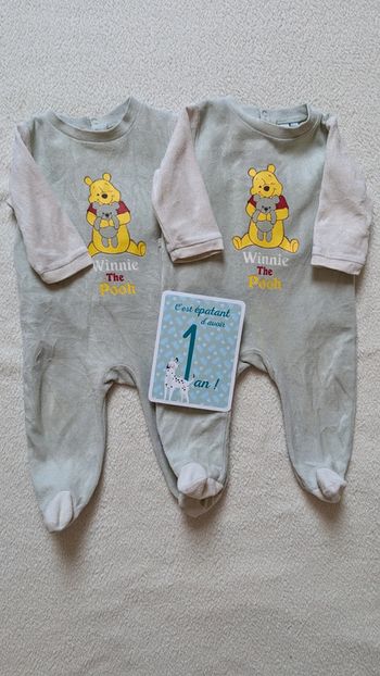 Lot 2 pyjamas hiver 12 mois