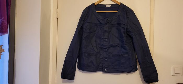 Veste jean bleu marine